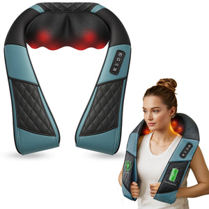 Comfier shiatsu neck and back massager with heat – ergonomic massage chair pad for ultimate relaxation anywhere