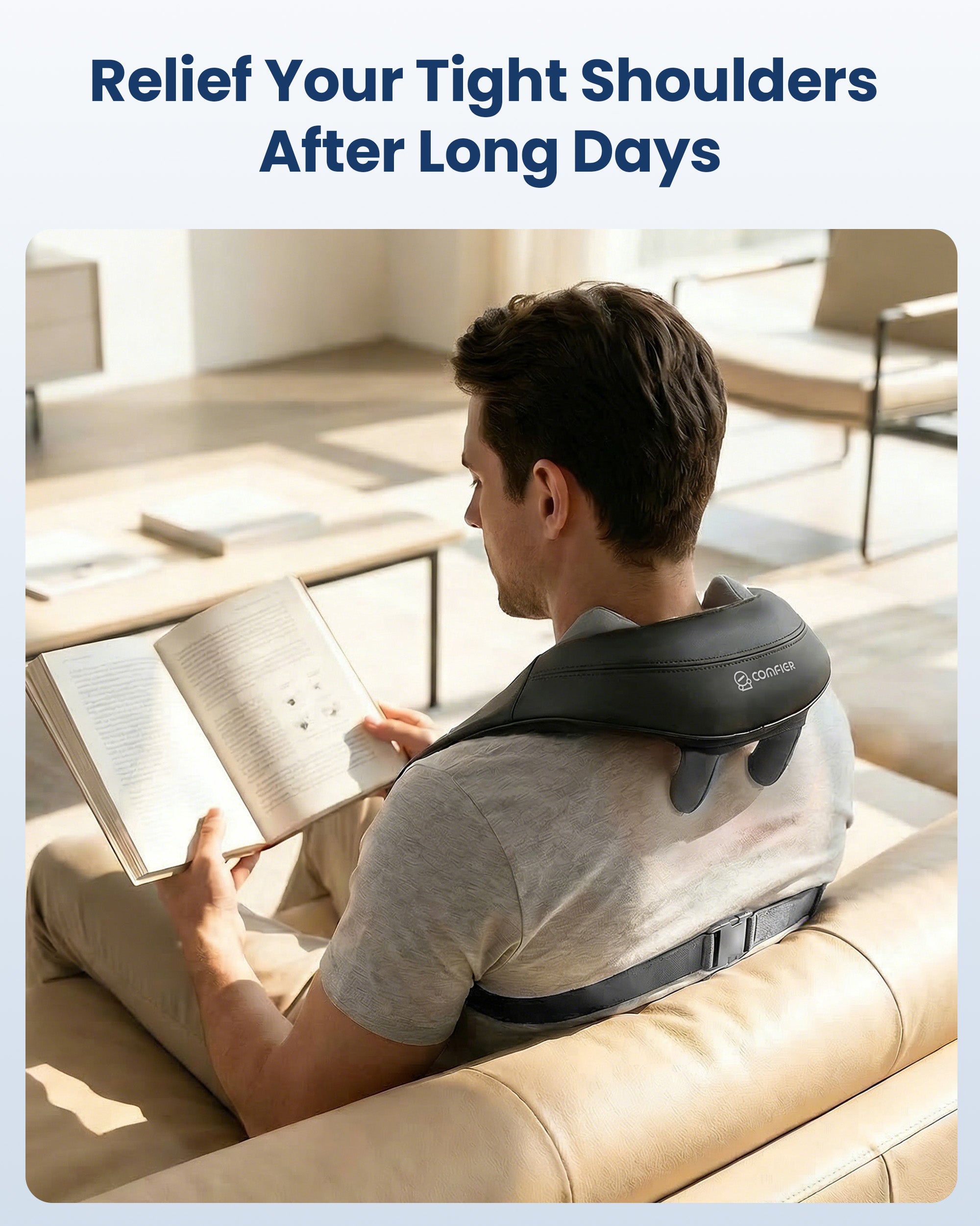 Cordless Neck Massager with Heat, Pain Relief - 6811