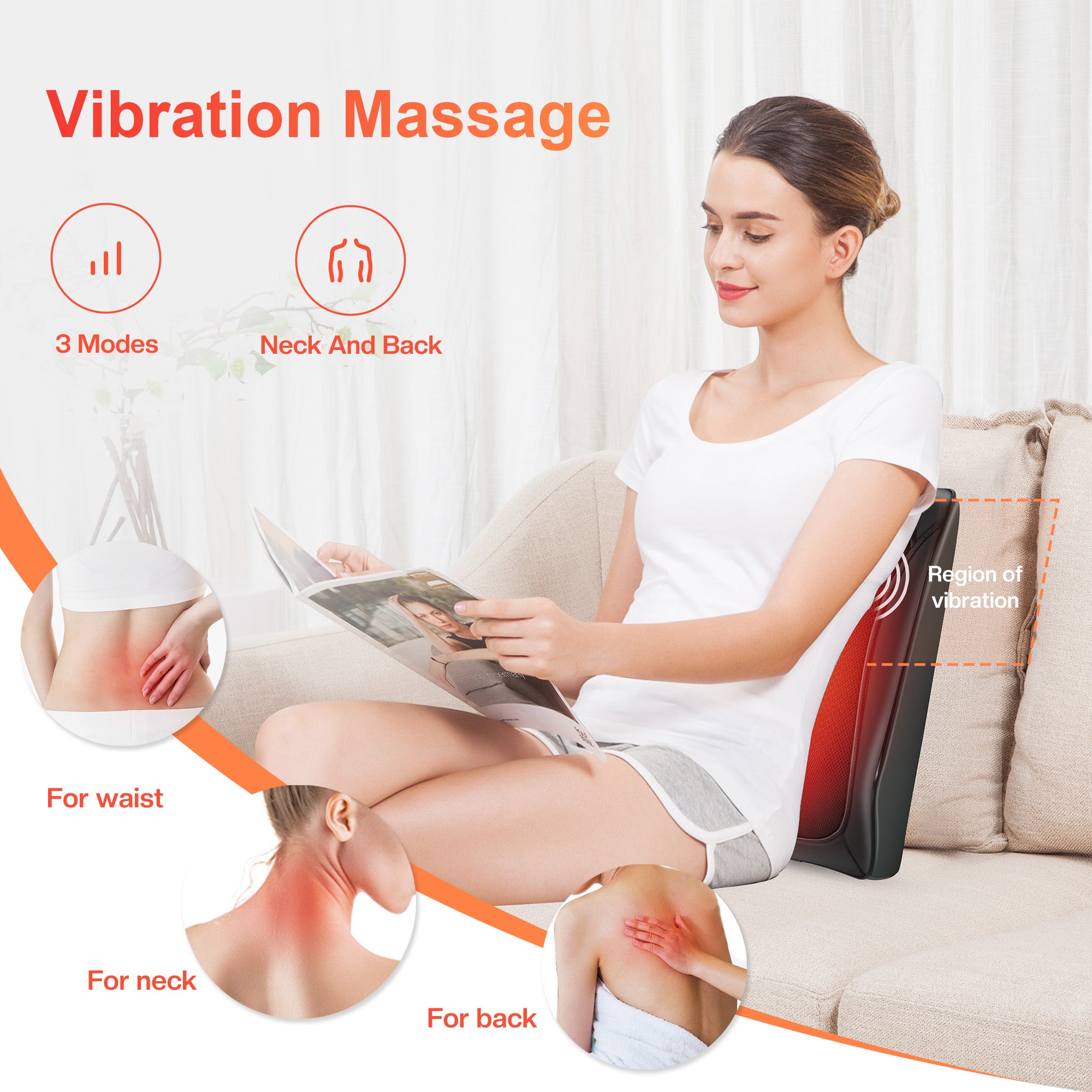COMFIER Back Neck Massager for Back Neck Pain Relief --CF-1228