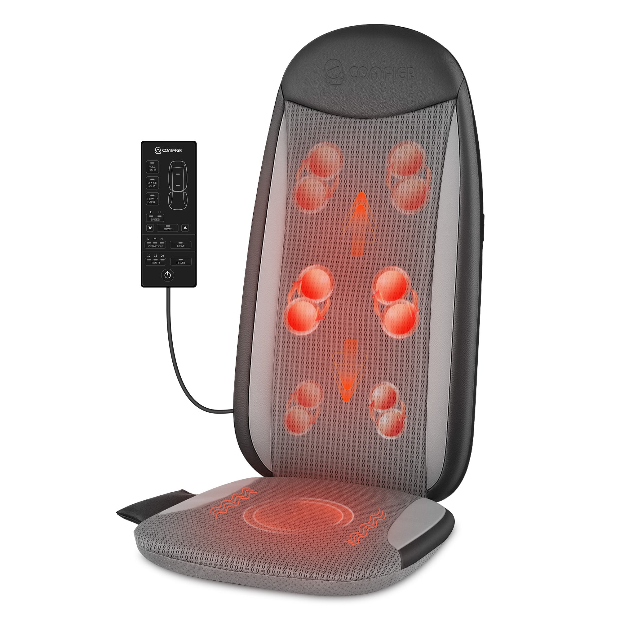 Back Massager Comfier Massager Mat Vibration Back Massager With Heat, Seat Cushion Massager Chair Pad For Back Massager Comfier Massager Mat Vibration Back Massager With Heat, Seat Cushion Massager Chair Pad For