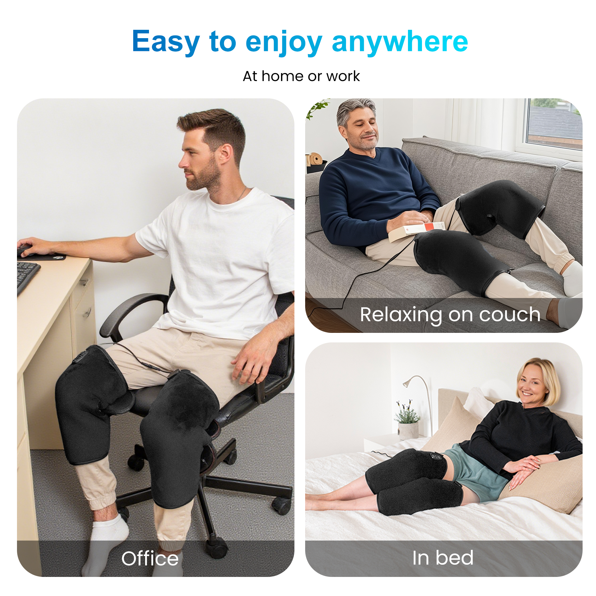 Christmas Gifts for Dad, Men, 2025 Upgrade Heated Knee Massager with Vibration - 5701N