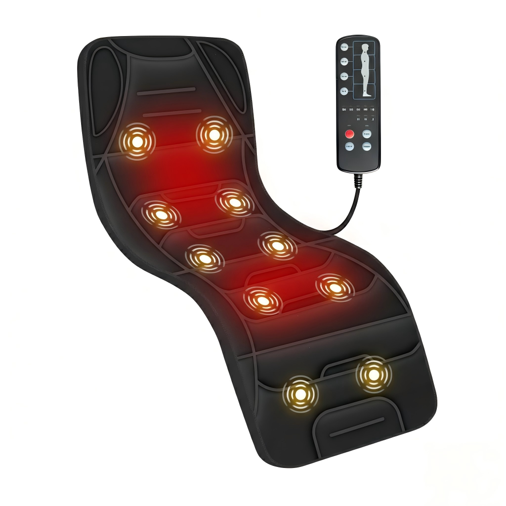Vibrating Heating Massage Pad with 10 Vibration Motors & 5 Massage Modes - 3401 Vibrating Heating Massage Pad with 10 Vibration Motors & 5 Massage Modes - 3401