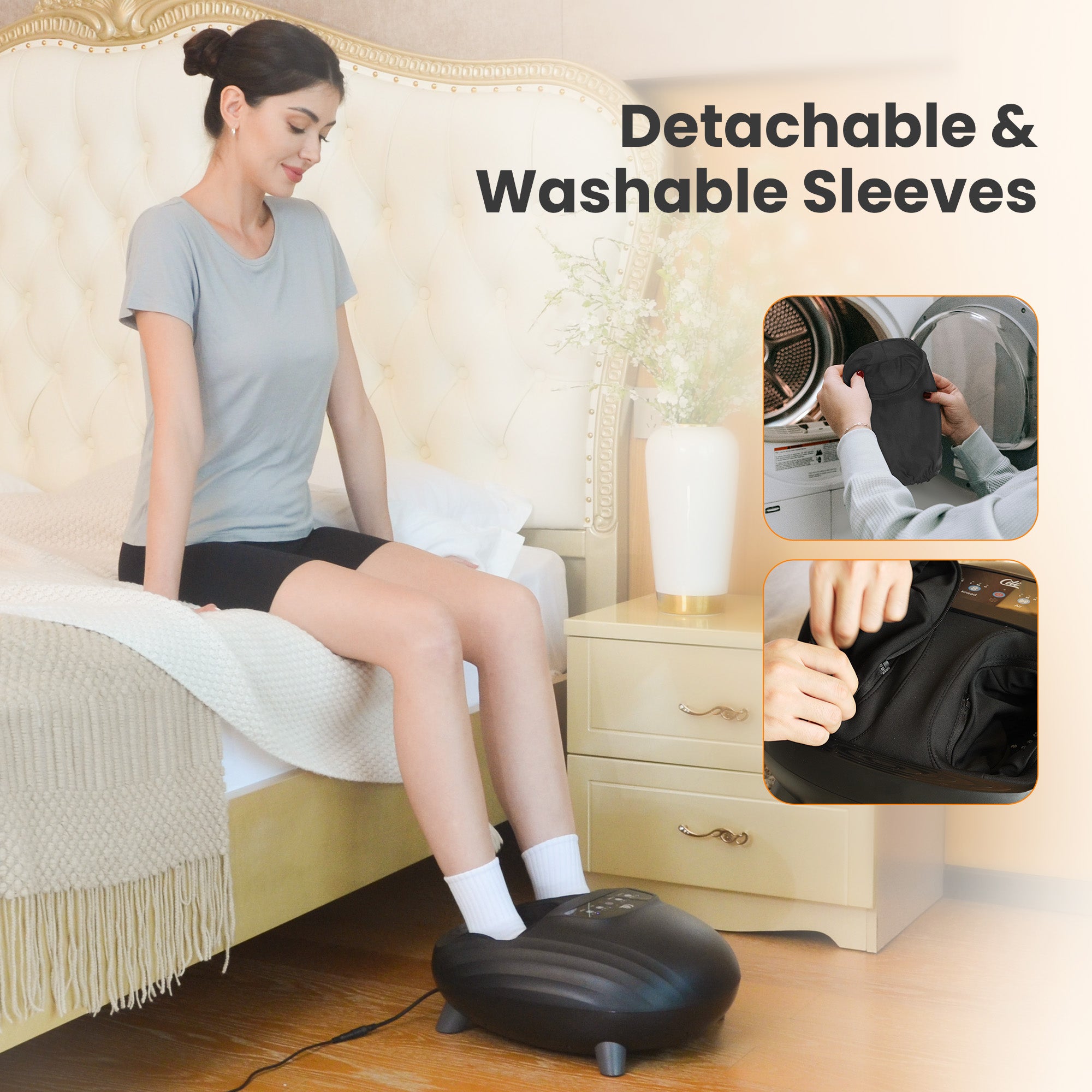 CiLi CILI Foot Massager with Heat, Shiatsu Feet Massage Machine for Plantar Fasciitis Neuropathy, Sole & Instep Heating, Remote Control CL-5325