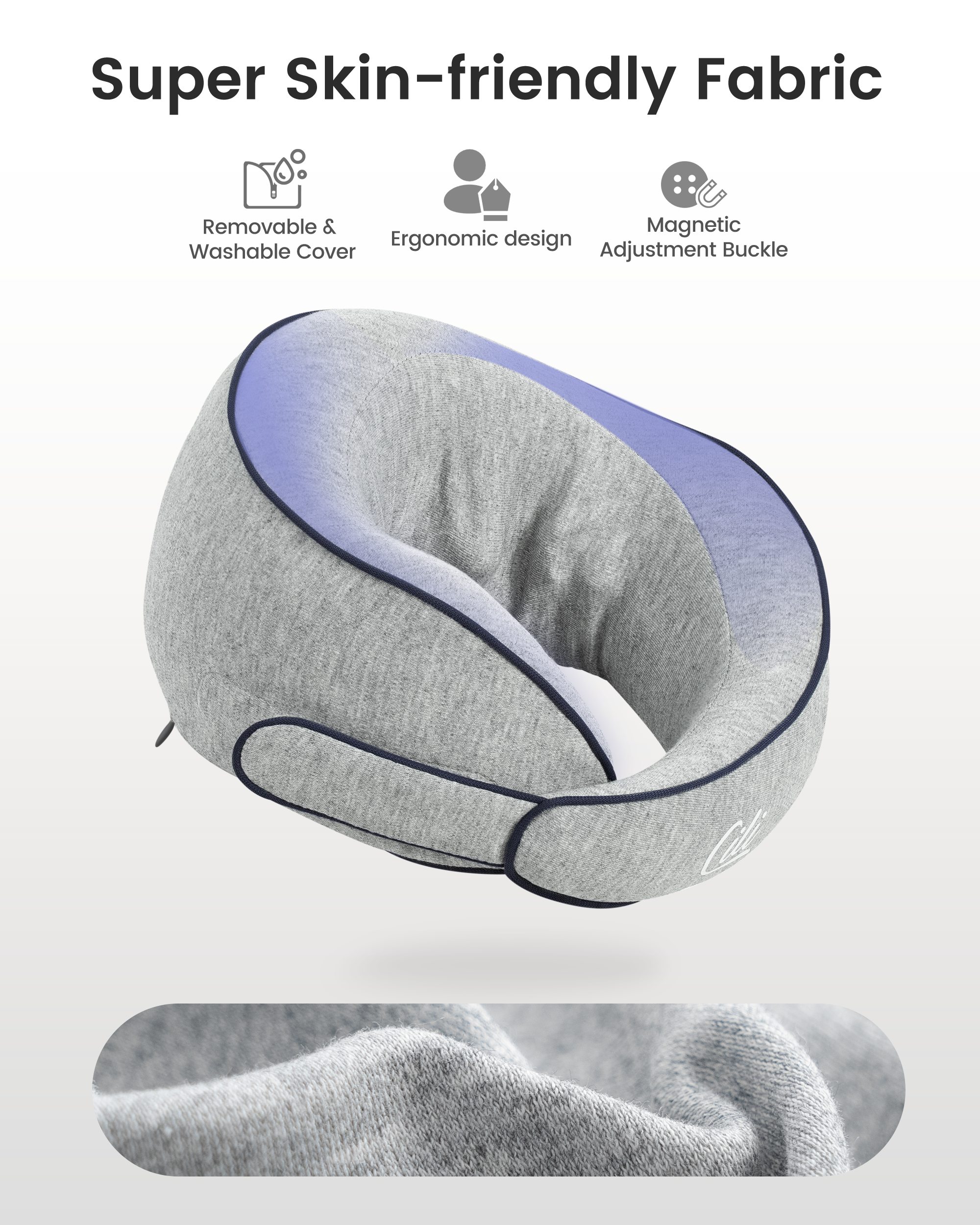 CiLi Neck Massager CiLi Cordless Neck Massager Pillow with Heat, Shiatsu Neck Massager for Pain Relief Deep Tissue, Neck Travel Pillow, 3 Adjustable Intensity CL-6476