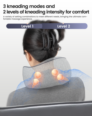 CiLi Neck Massager CiLi Cordless Neck Massager Pillow with Heat, Shiatsu Neck Massager for Pain Relief Deep Tissue, Neck Travel Pillow, 3 Adjustable Intensity CL-6476