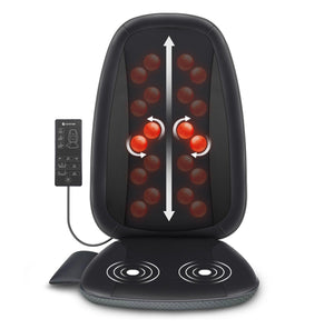 Comfier Back Massager Black Comfier Shiatsu Back Massager with Heat, Deep Tissue Kneading Massage Seat Cushion CF-2606