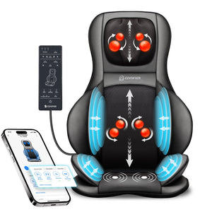 Comfier Back Massager Black Comfier Shiatsu Neck & Back Massager, 2D/3D Kneading Massage Chair Pad, APP Remote 2309-APP