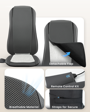 Comfier Back Massager Comfier Back Massager with Heat, Full Back Massager for Chair with 2 Shiatsu Speeds, Heated Chair Massage Pad with Spot ,Massage Seat Pad for Home Office use CF-2405