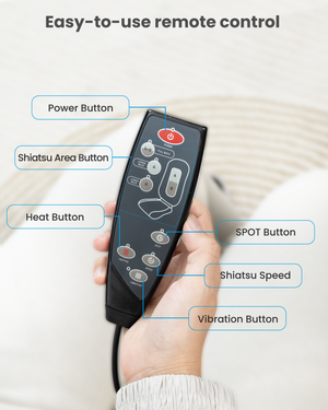 Comfier Back Massager Comfier Back Massager with Heat, Full Back Massager for Chair with 2 Shiatsu Speeds, Heated Chair Massage Pad with Spot ,Massage Seat Pad for Home Office use CF-2405