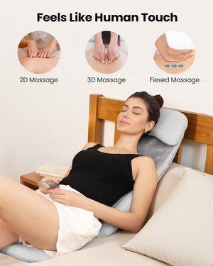 Comfier Back Massager Comfier Shiatsu Back Massager with Heat, Deep Tissue Kneading Chair Massager with Vibration, 2D/3D Shiatu Massage Seat Cushion, Full Back Massage Chair Pad CF-2311