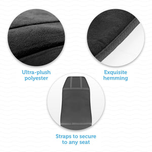 Ultra-plush polyester straps secure chair massager for office chair