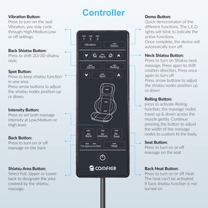Comfier Back Massager Neck & Back Massager with Air Compress & Shiatsu CF-2309