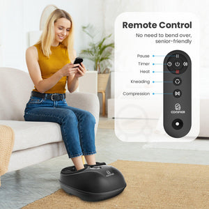 Comfier Foot Massager Comfier 2025 Upgraded Shiatsu Foot Massager Machine with Remote, Deep Kneading Feet Massager with Heat CF-5003RC