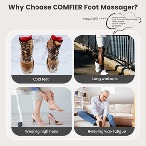 Comfier Foot Massager Comfier 2025 Upgraded Shiatsu Foot Massager Machine with Remote, Deep Kneading Feet Massager with Heat CF-5003RC
