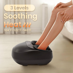 Foot massager with heater – 3 soothing heat levels 104-140°F for plantar fasciitis comfort