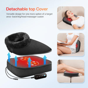 Comfier Foot Massager Comfier Foot Massager with Heat, Electric Foot Warmer for Women, Men, Shiatsu Feet Massager Machine for Plantar Fasciitis, 2-in-1 Foot & Back Massager, Foot Heater,Valentine's Day Gift CF-5202N