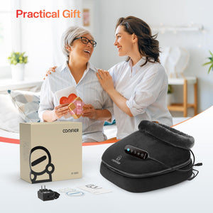 Comfier Foot Massager Comfier Foot Massager with Heat, Electric Foot Warmer for Women, Men, Shiatsu Feet Massager Machine for Plantar Fasciitis, 2-in-1 Foot & Back Massager, Foot Heater,Valentine's Day Gift CF-5202N