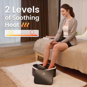 Comfier Foot Massager Comfier Foot Massager with Heat, Shiatsu Foot Massager Machine for Neuropathy Plantar Fasciitis, Squeeze & Rolling Foot Massage, Remote Control & Piano-Key Button CF-5326