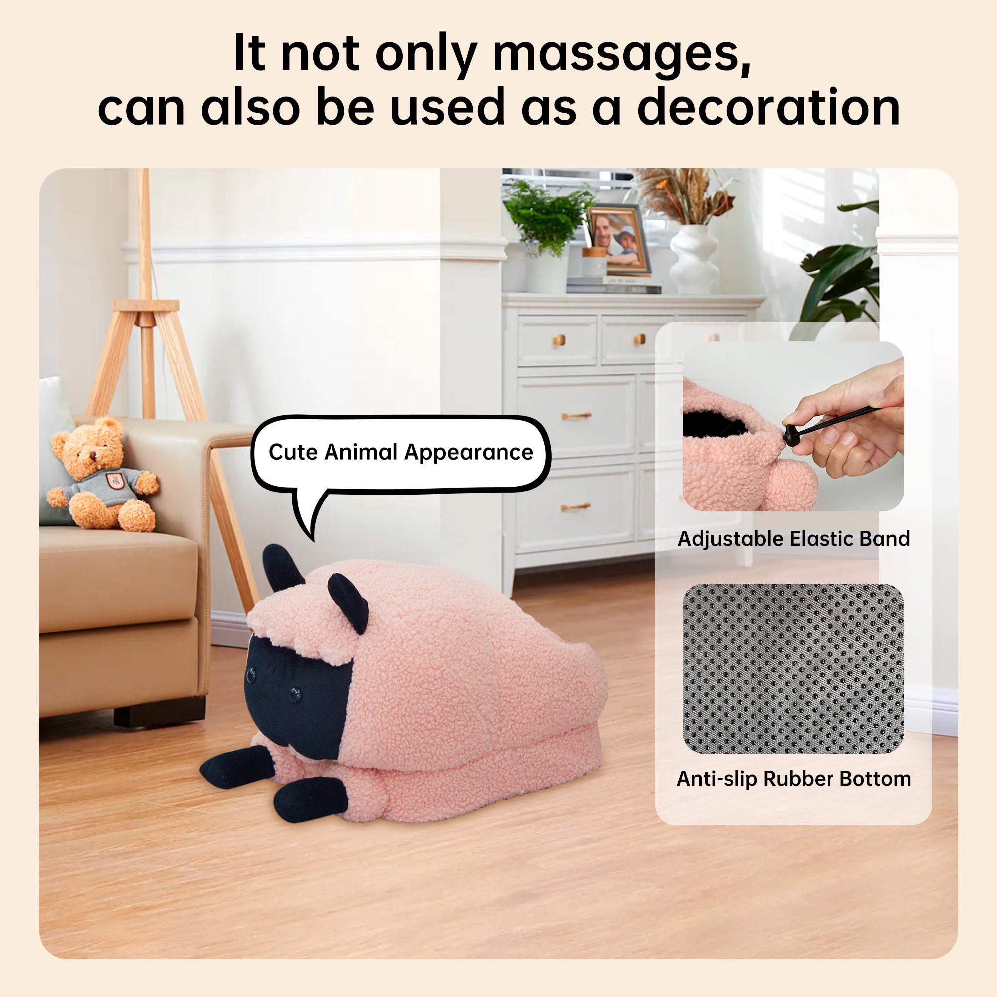 Comfier Foot Massager Comfier Shiatsu Foot Massager with Heat for Tired Foot Blood Circulation, Pink, Perfect Gift CF-5403SWM