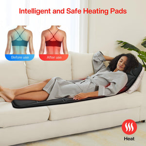 Comfier Full Body Massager CILI Full Body Massage Mat 10 Vibration Massage Motors with Heating for Back, Shoulder, Leg, Gifts for Men Women, Mom Dad, Black CL-3701