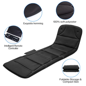 Comfier Full Body Massager CILI Full Body Massage Mat 10 Vibration Massage Motors with Heating for Back, Shoulder, Leg, Gifts for Men Women, Mom Dad, Black CL-3701