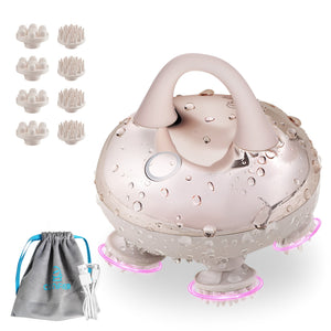 Comfier Head Massager Comfier Cordless Scalp Massager Hair Growth with 3 kneading Modes, Waterproof Head Massager with 8 Claws for Deep Cleansing, Head Scratcher CF-4402