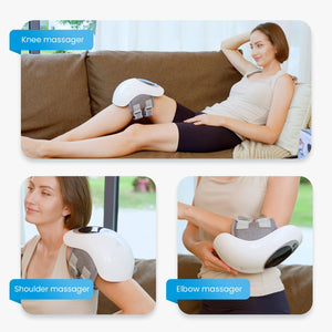 Comfier Knee Massager Comfer Cordless Knee Massager with Heat and Red Light Therapy, Vibration Rechargeable Knee Support for knee Pain with LED Screen CF-5320