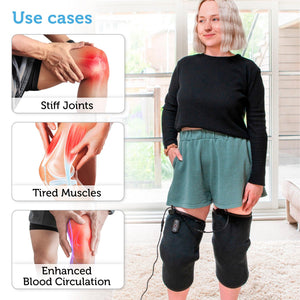 Comfier Knee Massager Comfier Heated Knee Massager with Heating Pad for Knee Pain Relief, Knee Warmers Wrap, FSA or HSA Eligible, Heated Knee Pad for Men Women Elders CF-5701