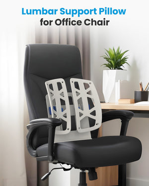 Comfier Lumbar Support & Massager Comfier Ergonomic Back Support for Office Chair, Lumbar Support with Up & Down Adjustment,Ergonomic Lumbar Support Pillow for Office Chair, Lumbar Pillow for Home & Office Desk Chairs CF-1313S