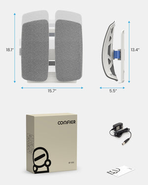 Comfier Lumbar Support & Massager Comfier Heated Lumbar Support Pillow with Vibration Massage, Back Support Cushion for Office Chair, Graphene Heating Chair Back Massager, Adjustable Height Up to 18.1 Inches CF-1313