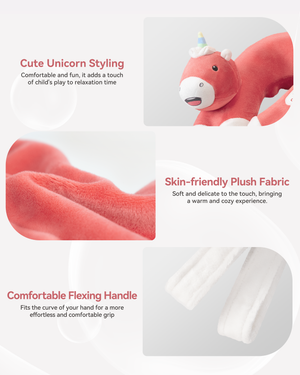 Comfier Neck Massager Comfier Neck Pillow for Traveling, Heated Travel Pillow with Kneading Massage, Neck Massager Pillow with Cute Unicorn Shape,Travel Neck Pillow for Airplane, Office, Home CF-6407