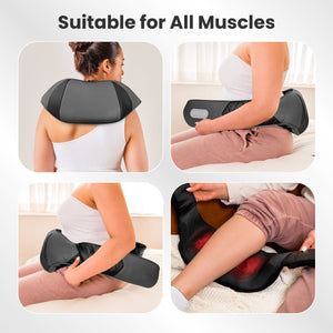 Comfier Neck Massager Comfier Shiatsu Neck Shoulder Massager - 2025 Latest Upgraded Model, Back Massager with Heat, Deep Tissue 4D Kneading Pillow Massager with Portable Storage Bag, Home, Office and Car Use CF-6302U