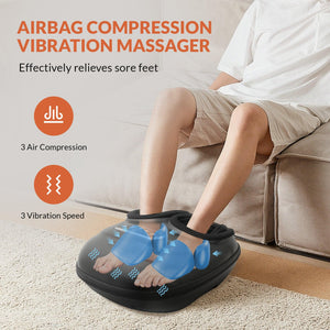 Comfier USA CILI Foot Massager Machine, Feet Massager With 3 Kneading Intensities, Detachable Foot Sleeve, Foot Massager Plantar Fasciitis Relief, Shiatsu Foot Massager Fits Size Up to 13 (Black) CL-5225