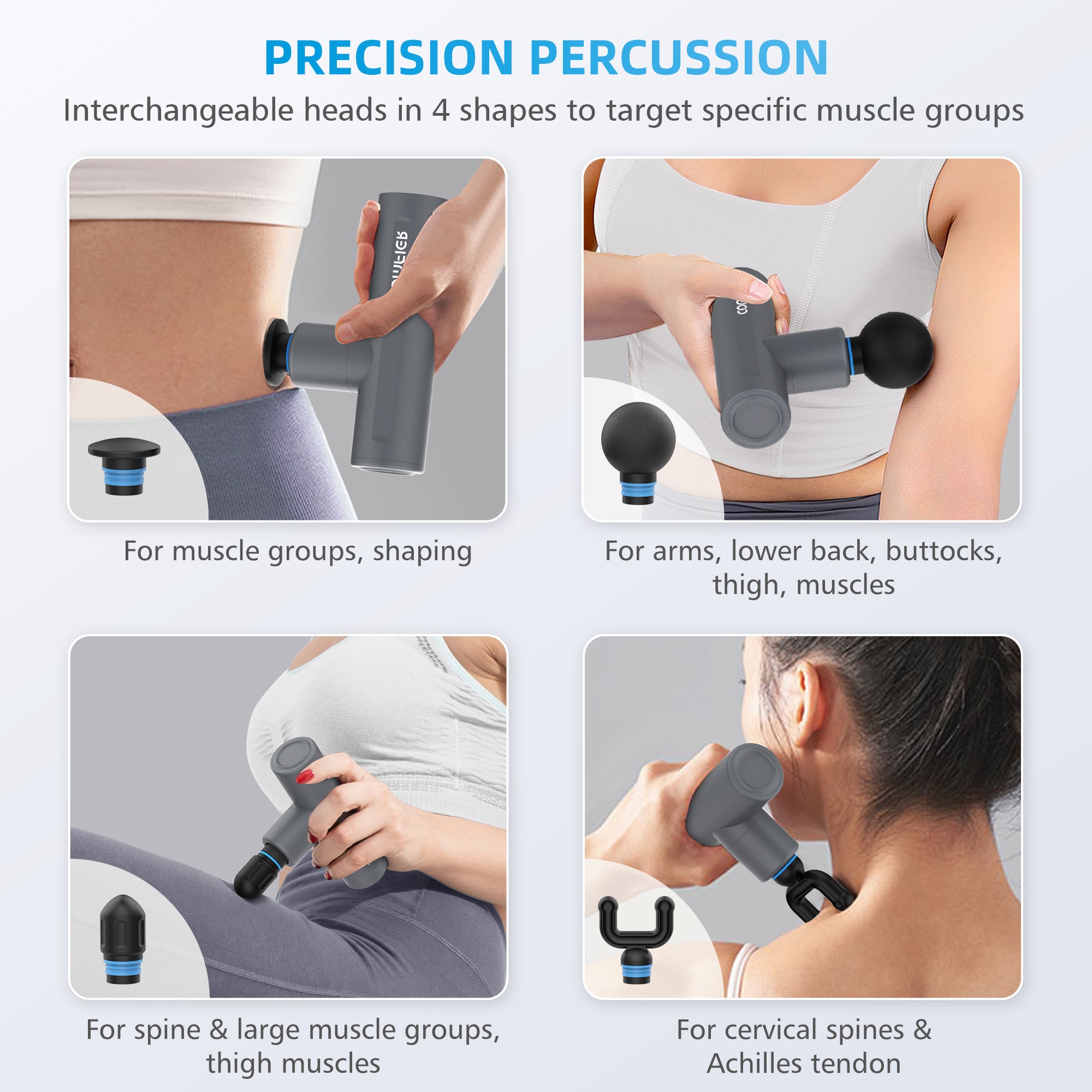 Comfier Mini Massage Gun,Upgrade Pocket Sized Percussion Muscle Massager Gun--CF-4910