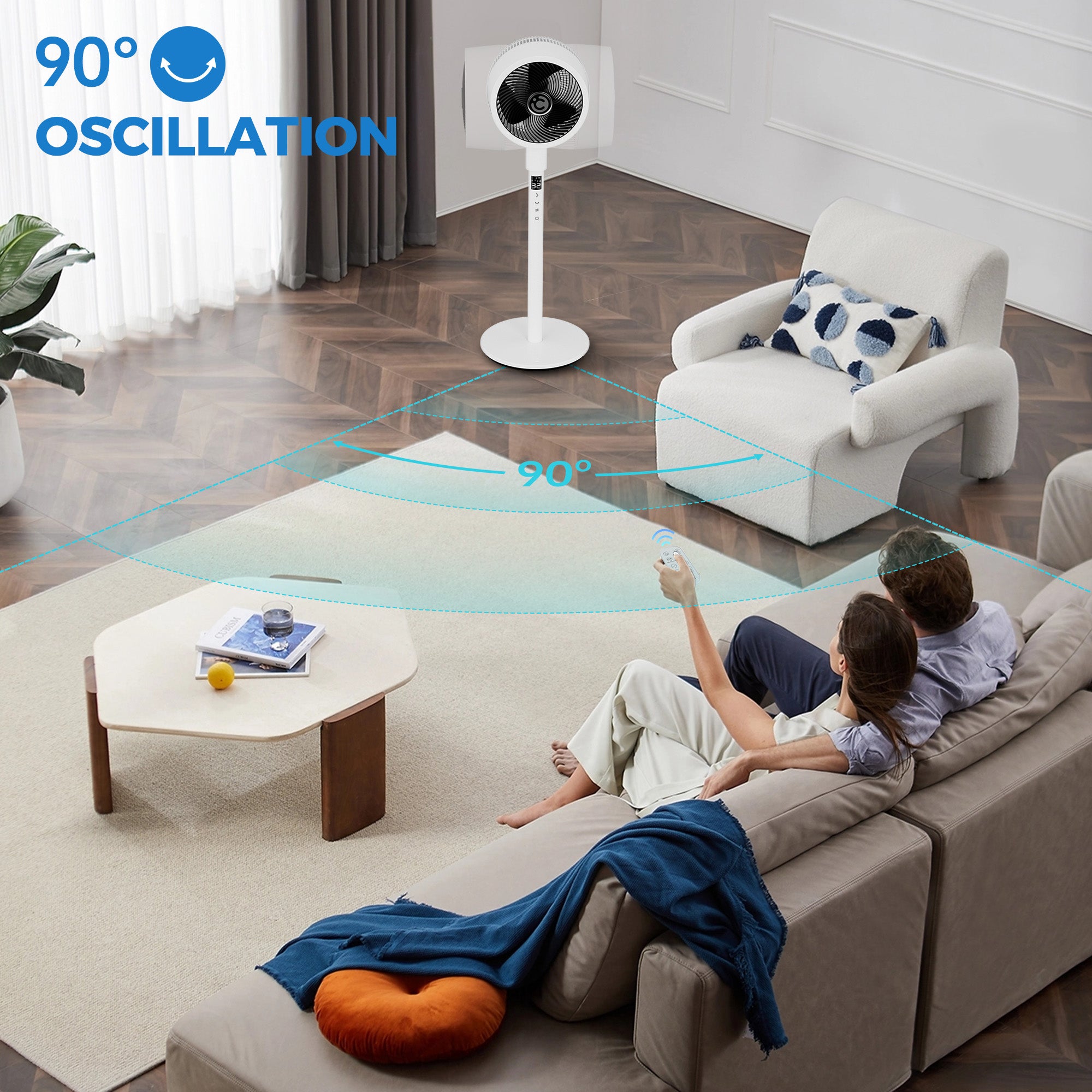 CooCoCo Oscillating Fan with Remote Control-- CO-208