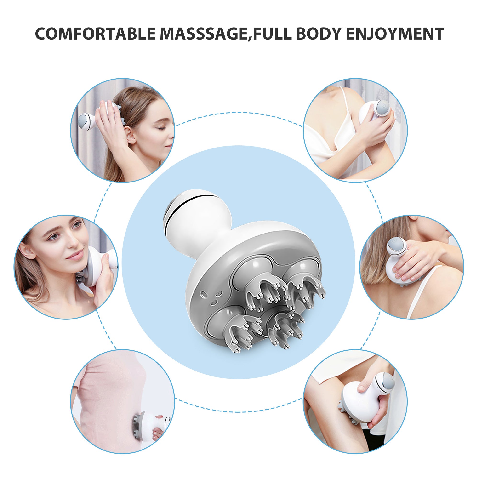 Comfier Cordless Hair Scalp Massager,head massager for Hair Growth, Deep Clean and Stress Relax - 4902