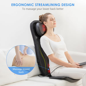 Comfier Back Massager Comfier Massage pillow for neck and back with heat, Shiatsu & vibration massage with full body CF-2118
