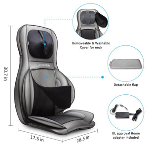 Comfier Back Massager Comfier Shiatsu Neck & Back Massager, 2D/3D Kneading Massage Chair Pad, APP Remote 2309-APP
