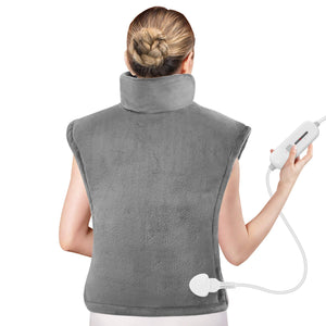 Comfier Heating Pad Gray Comfier Heating Pad for Back Pain Relief, FSA HSA Eligible, Fast Heating Pad for Neck and Shoulders, Electric Heated Wrap, 3 Heat Levels & 90-Mins Auto Shut Off CF-H1822D