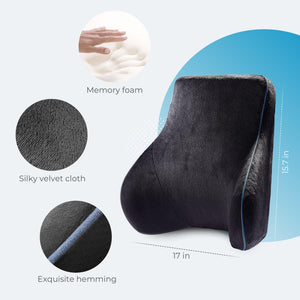Comfier Lumbar Support & Massager Comfier Back Lumbar Support Pillow for Office Chair, Chair Pillow for Back Support with 3 Vibration Modes & 2 Heat Levels CF-1503