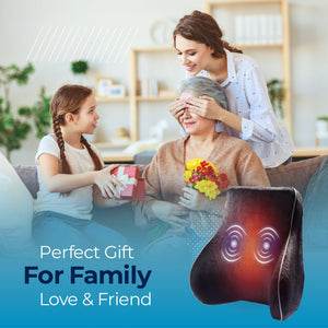 Comfier Lumbar Support & Massager Comfier Back Lumbar Support Pillow for Office Chair, Chair Pillow for Back Support with 3 Vibration Modes & 2 Heat Levels CF-1503