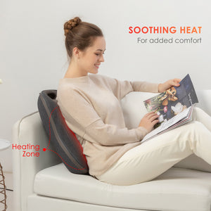 Comfier Lumbar Support & Massager Comfier Cordless Back Massager with Heat, Rechargeable Shiatsu Massage Chair Pad CF-1902C-CA