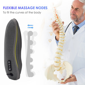 Comfier Lumbar Support & Massager Comfier Cordless Back Massager with Heat, Rechargeable Shiatsu Massage Chair Pad CF-1902C-CA