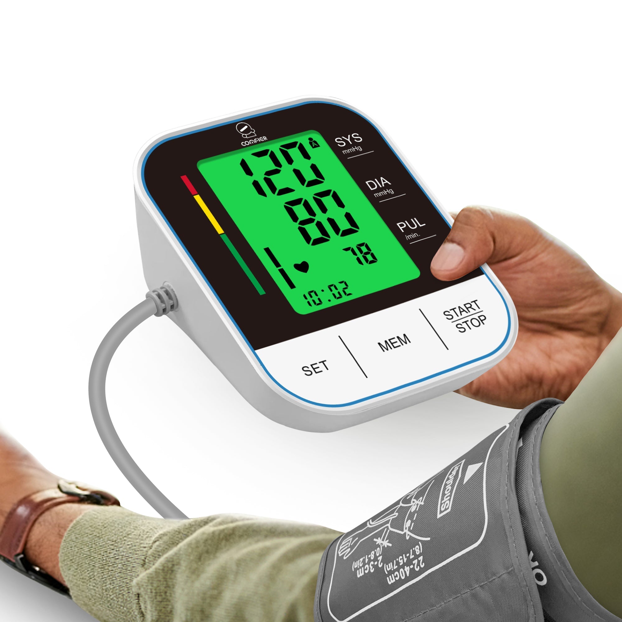 Copy of Comfier Arm Blood Pressure Monitor & Blood Pressure Cuff Machine for Home Use (Blue ) - B15BLU