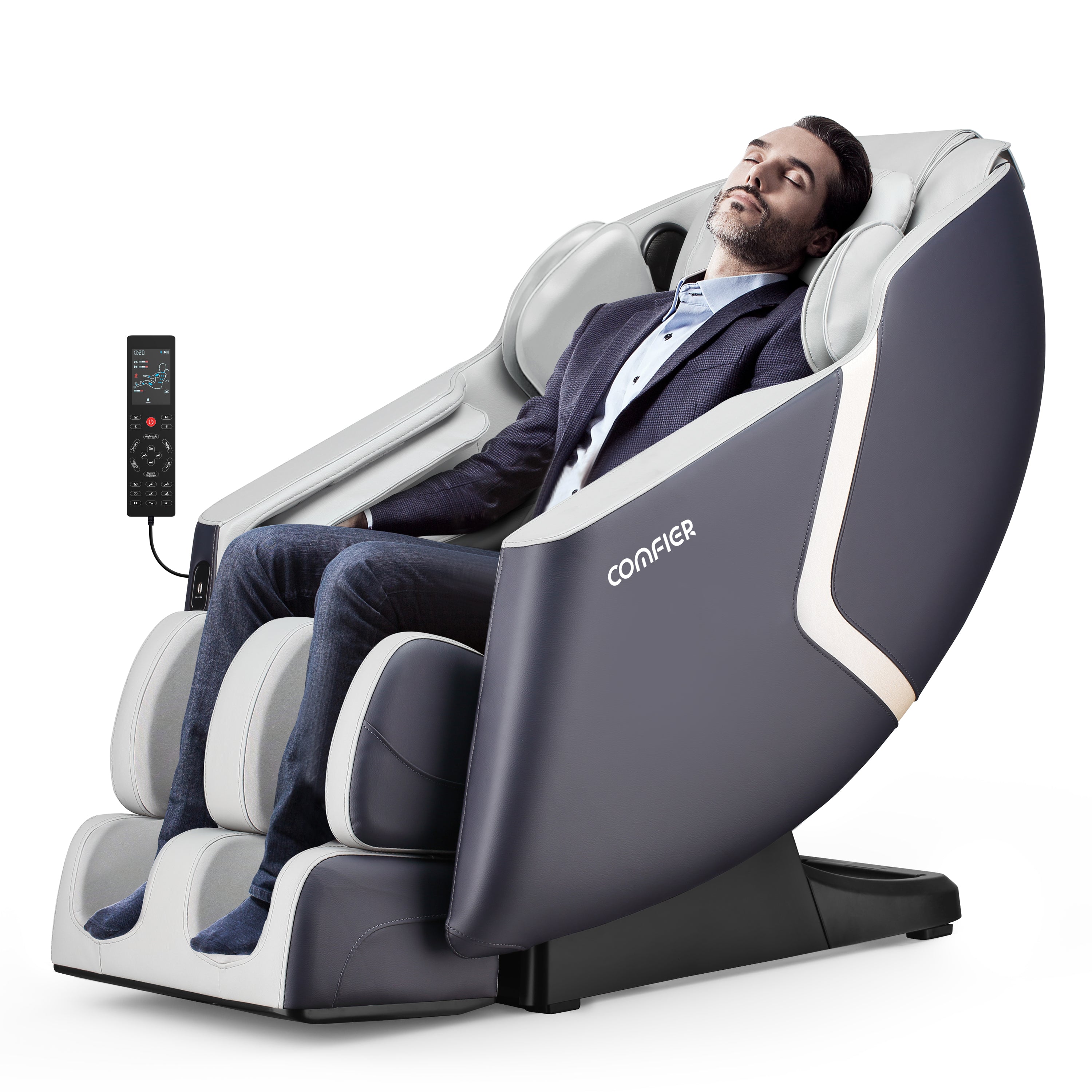 Comfier Massage Chair Recliner,Full Body Massage Recliner Chair, Zero Gravity,Bluetooth Speaker(BLUE)--CF-9212B