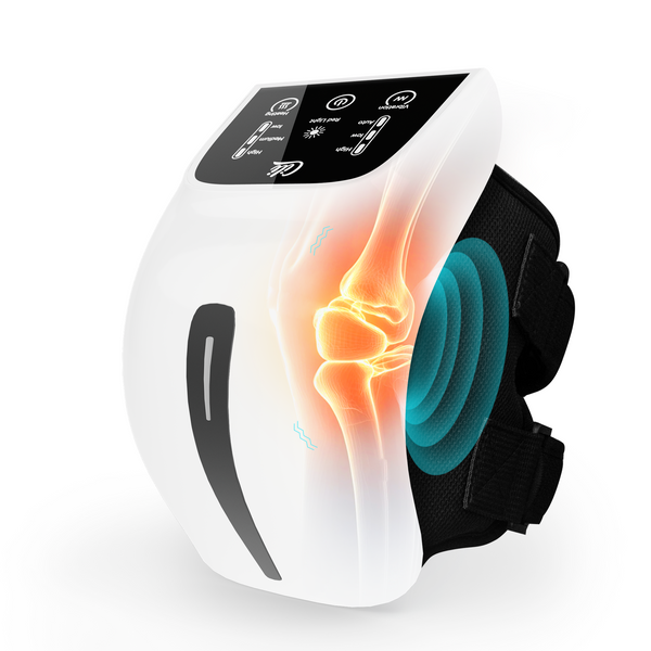 CILI Cordless Knee Massager with Heat, Red Light Knee Massager for Pain Relief, Heated Knee Brace with 3 Heat & 3 Vibration Levels CL-5504