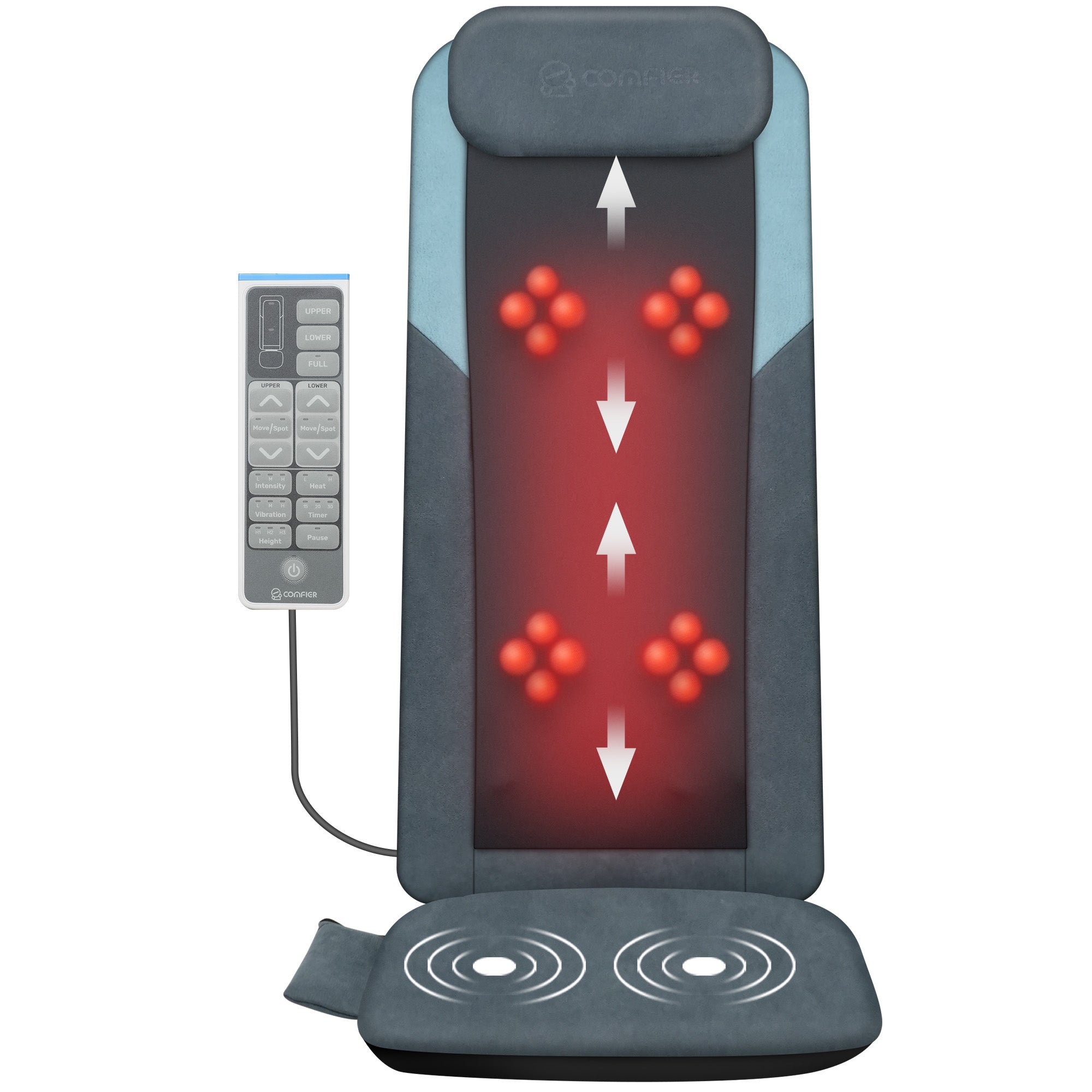 Long Track Dual 3D Rollers Shiatsu Back Massager - 2420