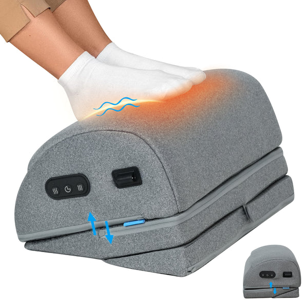 COMFIER Foot Rest Under Desk at Work with Heat, Vibration, Foot Heater Foot Warmer, 3 Height Under Desk Foot Rest for Office Chair, Gaming Chair Footstool, Ergonomic Heated Footrest, Computer Desk Use CF-5420