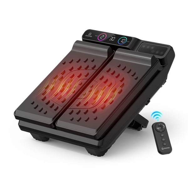 COMFIER Foot Massager for Neuropathy, Plantar Fasciitis, High-Frequency Vibration Feet Massager with Heat, 30 Speed Levels & 3 Angles Relax Calf Leg and Foot for Circulation Pain Relief, Remote Control CF-5324