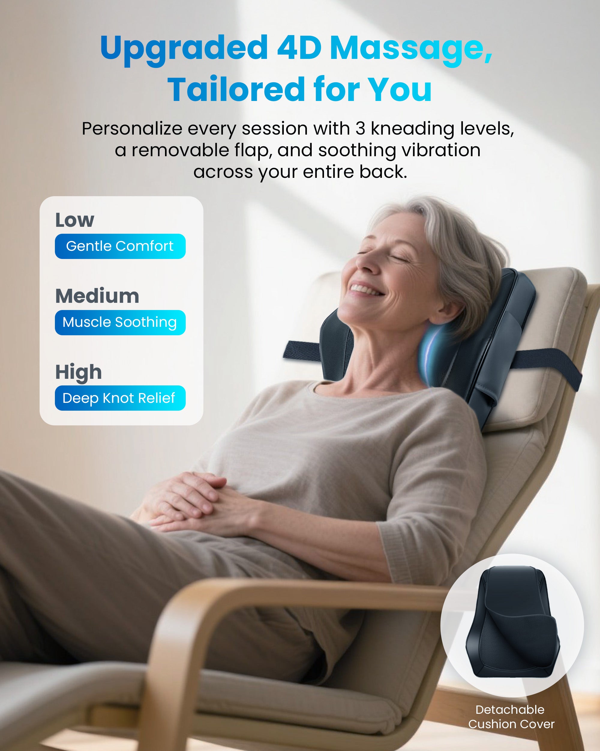 COMFIER Cordless Neck Massager with Heat, Vibration & Shiatsu Neck Back Massager for Pain Relief Deep Tissue, Rechargeable Shoulder Massager Pillow Portable CF-1228C
